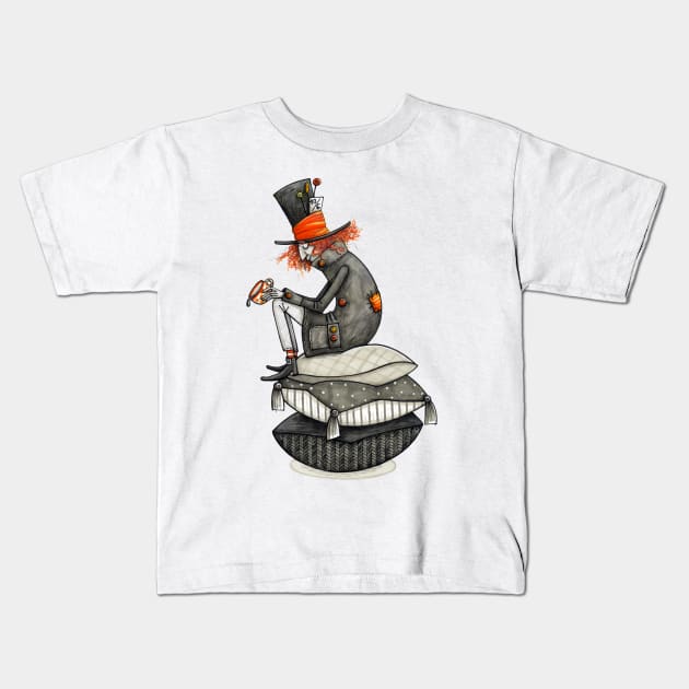 Alice in Wonderland - The Hatter Kids T-Shirt by JunieMond